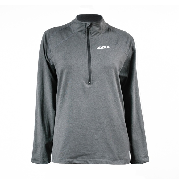 LOUIS GARNEAU Partial Zip Mock Neck Jersey Top - Picture 2 of 11